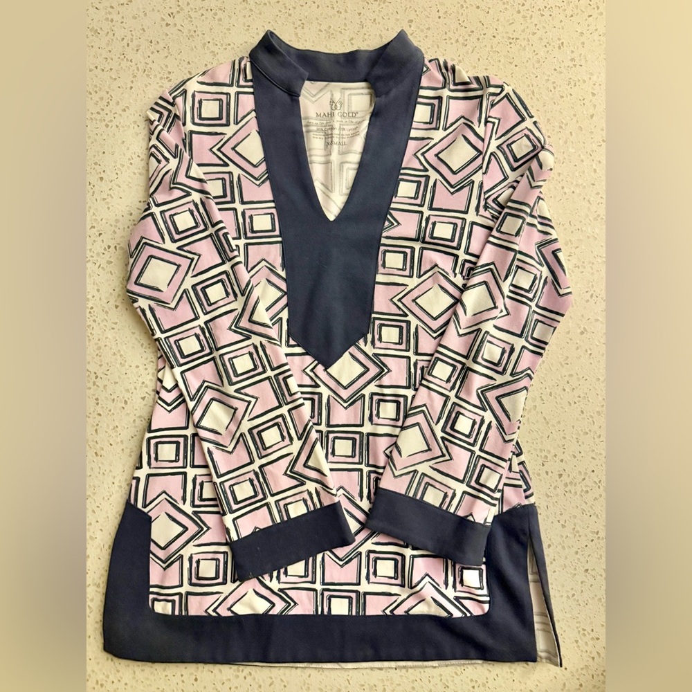 MAHI GOLD Geometric Patterned Tunic